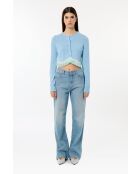 Blaue Basic-Denim-Jeans