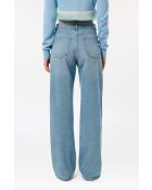 Blaue Basic-Denim-Jeans