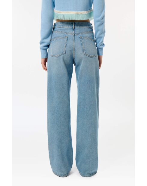 Blaue Basic-Denim-Jeans