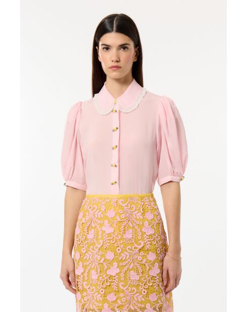 Camicia rosa setosa rosa