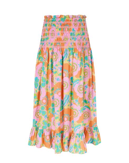 Gonna a fiori in cotone Bubble