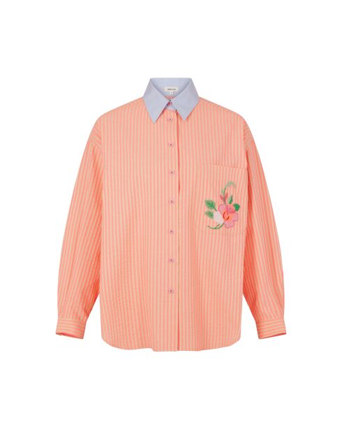 Camicia rosa in seersucker