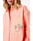 Camicia rosa in seersucker