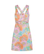 Veelkleurige korte spijkerjurk met 2000 bloemen