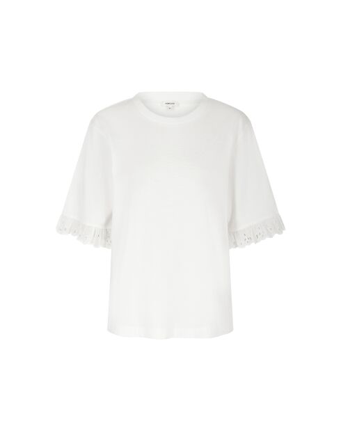 T-shirt broderie GB blanc