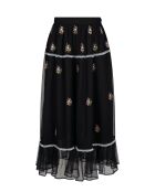 Jupe fleurie en tulle noire