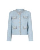 Giacca chic in tweed blu