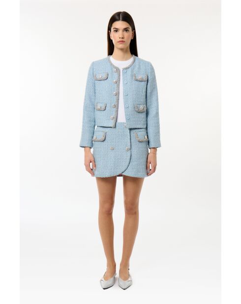 Schicke blaue Tweedjacke