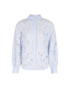 Blaues gestreiftes Schweizer Stickhemd