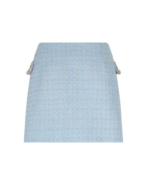 Schicker blauer Tweedrock