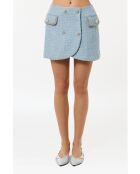 Schicker blauer Tweedrock