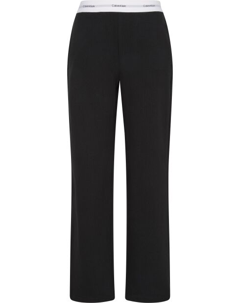 Pantaloni neri in jersey con logo