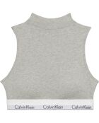 Reggiseno a collo alto foderato grigio melange