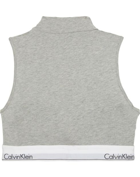 Reggiseno a collo alto foderato grigio melange