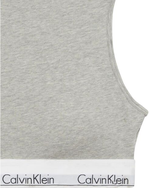 Reggiseno a collo alto foderato grigio melange