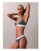 Perizoma con logo moderno nero/verde