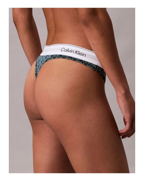 Perizoma con logo moderno nero/verde