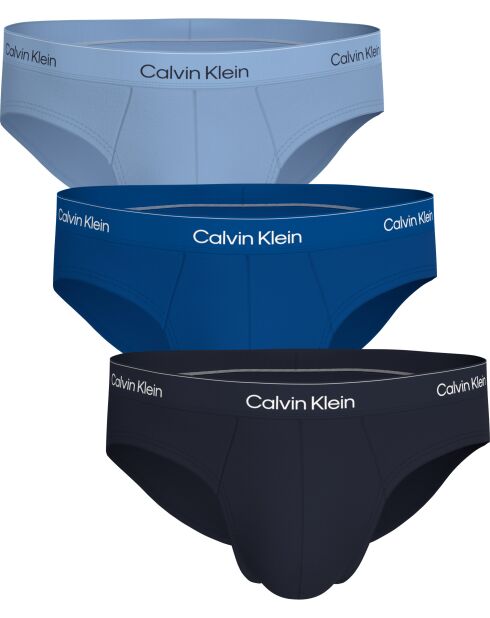 Set di 3 slip shore blu/royal/blu campana