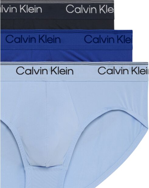 Set di 3 slip shore blu/royal/blu campana