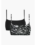 Set di 2 reggiseni neri con stampa tigre