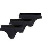 Lot de 3 slips noirs avec ceinture noire
