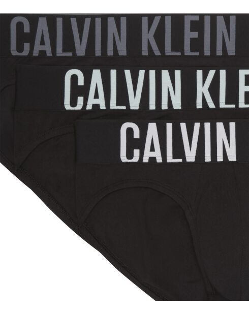 Lot de 3 slips corps noirs avec blanc aérien