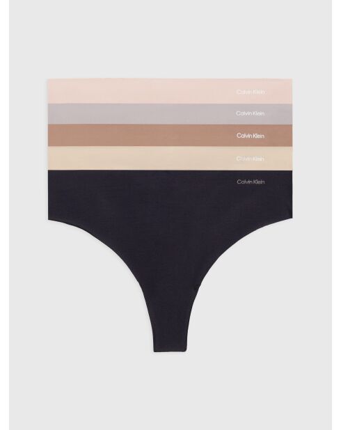 Set di 5 perizomi multicolori