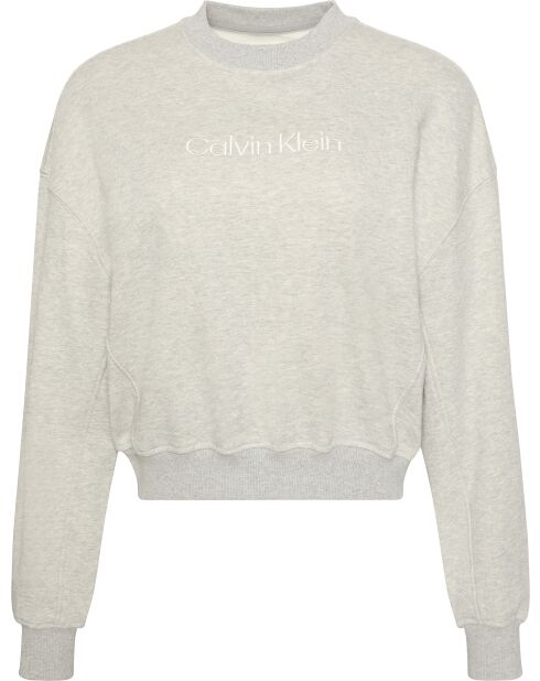 Sweat-shirt à capuche po gris chiné