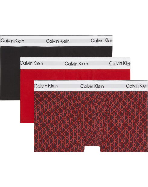 Lot de 3 boxers trunk taille basse multicolores