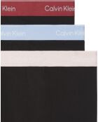 Lot de 3 boxers trunk taille basse noir/framboise