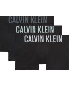 Lot de 3 boxers trunk corps noirs avec blanc aérien