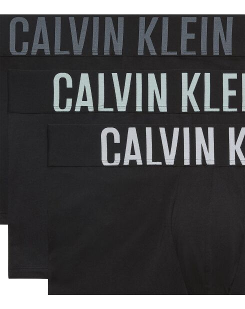 Lot de 3 boxers trunk corps noirs avec blanc aérien