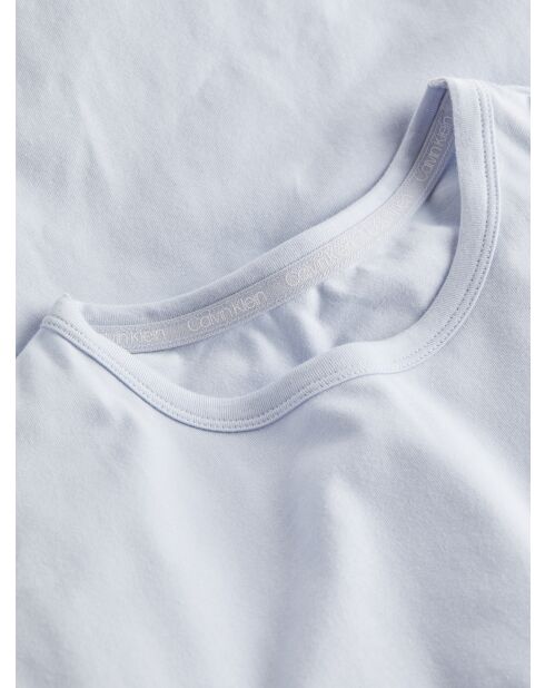 T-shirt à col rond manches courtes bleu ciel