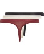 Set di 3 perizomi neri/syrah/cocoon