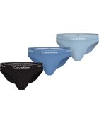 Lot de 3 slips noir/glacier/bleu cloche