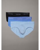 Lot de 3 slips noir/glacier/bleu cloche