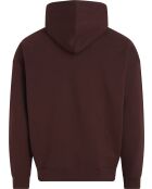 Sweat à capuche manches longues marron