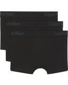 Set van 3 zwarte boxershorts met lange mouwen