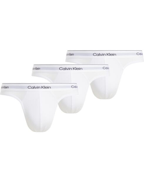 Lot de 3 slips blancs