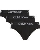 3 Slips hip brief pack noirs