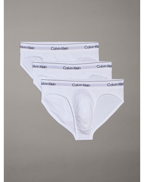 Lot de 3 slips blancs