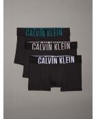 Lot de 3 boxers trunk blanc/gris moyen/méditerranéen