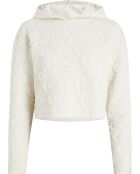 Felpa con cappuccio ecru