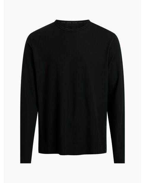 T-shirt à col rond manches longues noir