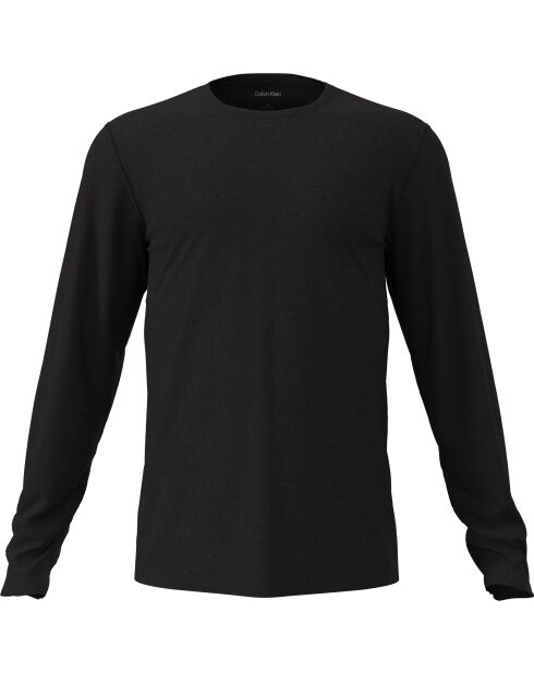 T-shirt à col rond manches longues noir