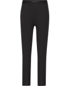 Leggings neri a costine