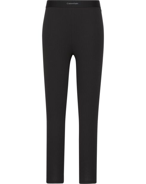 Leggings neri a costine