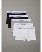 Pack de 5 calzoncillos tipo bóxer negro/blanco/negro/gris jaspeado