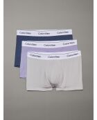 Lot de 3 boxers trunk indigo vintage/micropuce/lilas
