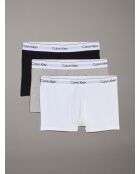 Lot de 3 boxers trunk gris chiné/blanc/noir